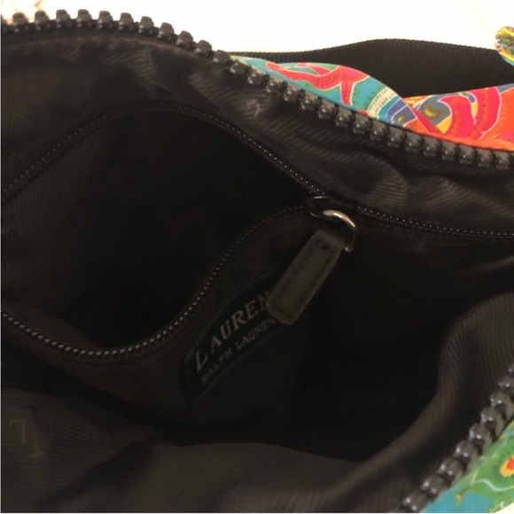 Ralph Lauren,psychedelic multicolor Baguette Purse Small barrel Shoulder/handbag - Picture 9 of 13